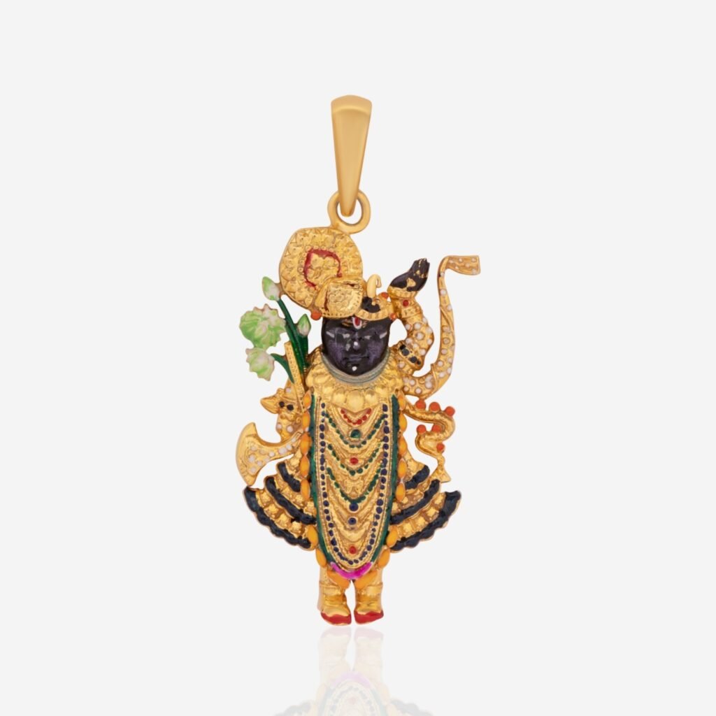 Divine Shreenathji Gold Pendant (Gold Plated)